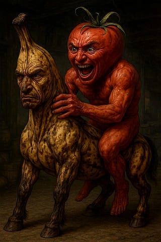 Horse banana man'