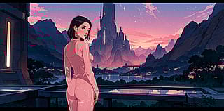 I like the combination of twilight, epic city views and mountains, and attractive people. Just a vibe, I guess.'