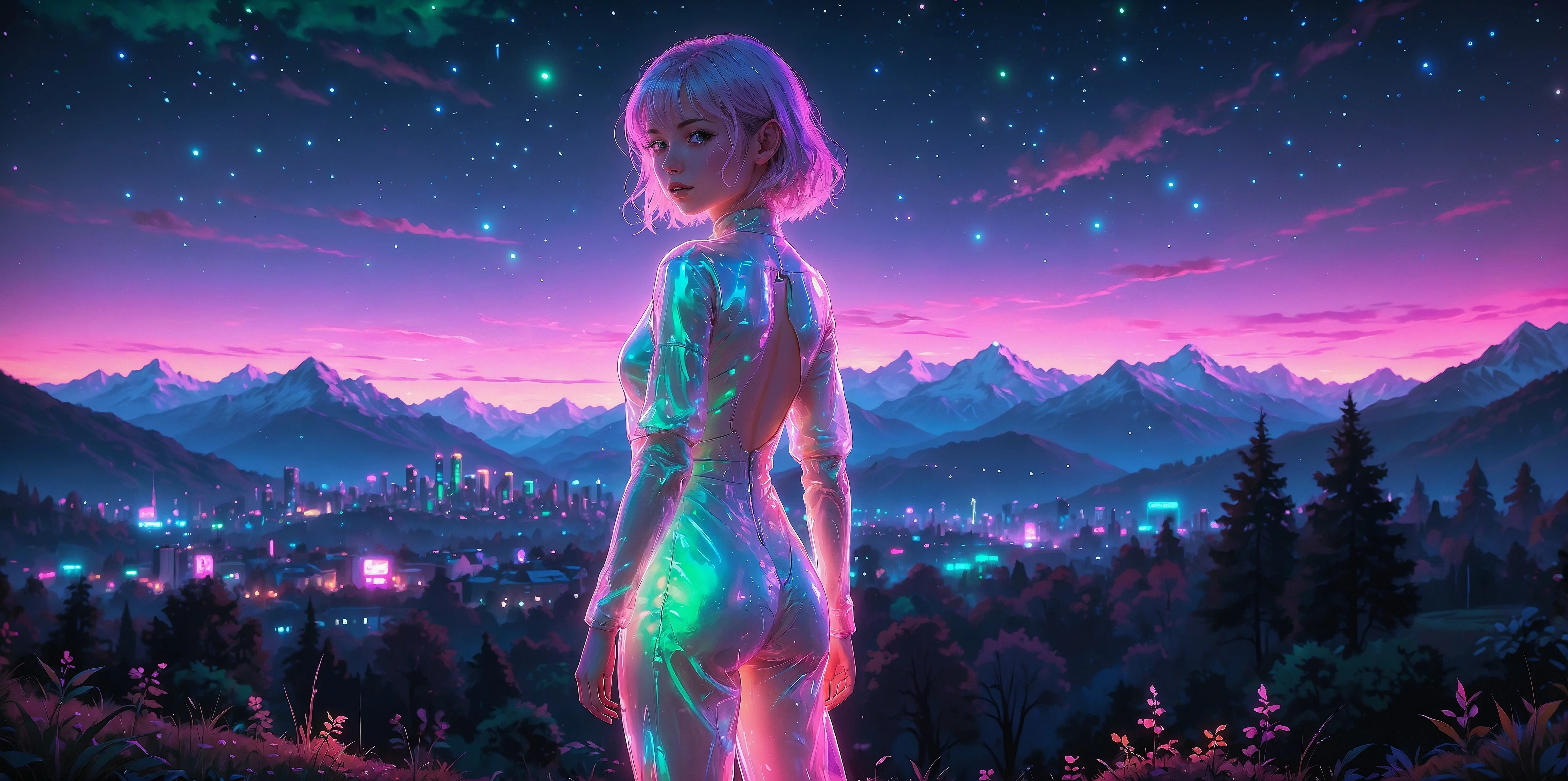 I like the combination of twilight, epic city views and mountains, and attractive people. Just a vibe, I guess. picture 4 of 4