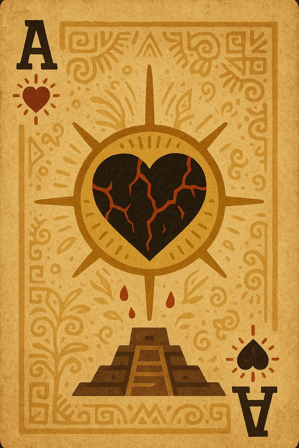 Aztec playing cards (hearts suit) picture 2 of 4