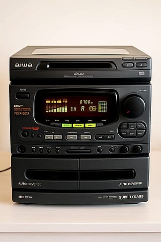 Generated a realistic Aiwa stereo systems from the 90s'
