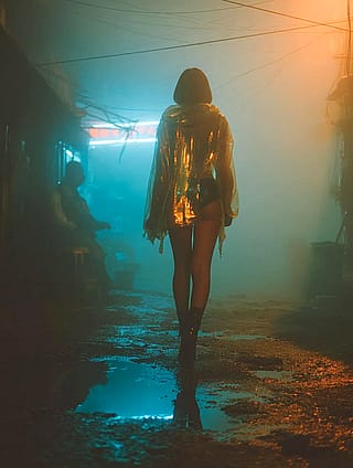 Surreal Alleyway scene'