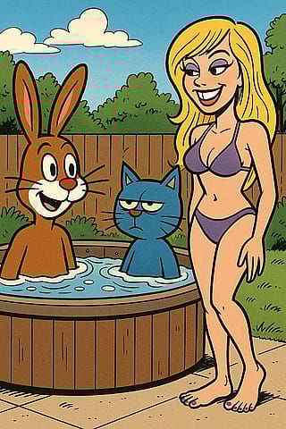 Ms. Ma’am Hot Tub Scene [Galaxy AI].'