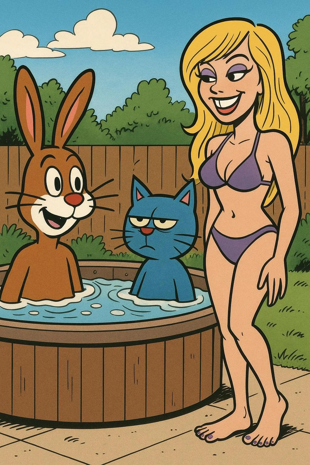 Ms. Ma’am Hot Tub Scene [Galaxy AI]. picture 1 of 4