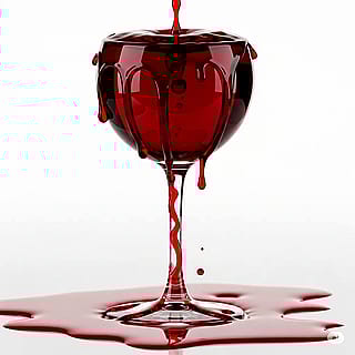 Overflowing Wine Glass'