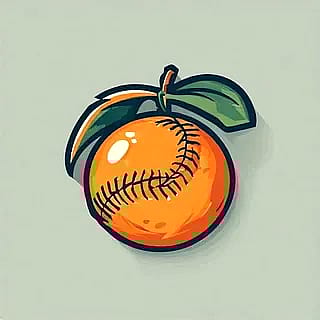 Logo for the Fake Baseball team the Orange Mandarins'