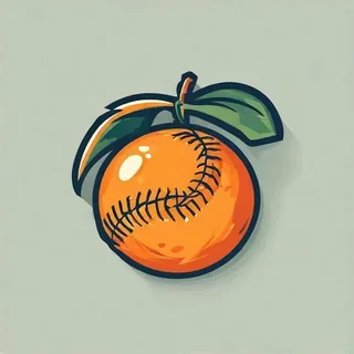 Logo for the Fake Baseball team the Orange Mandarins picture 1 of 1