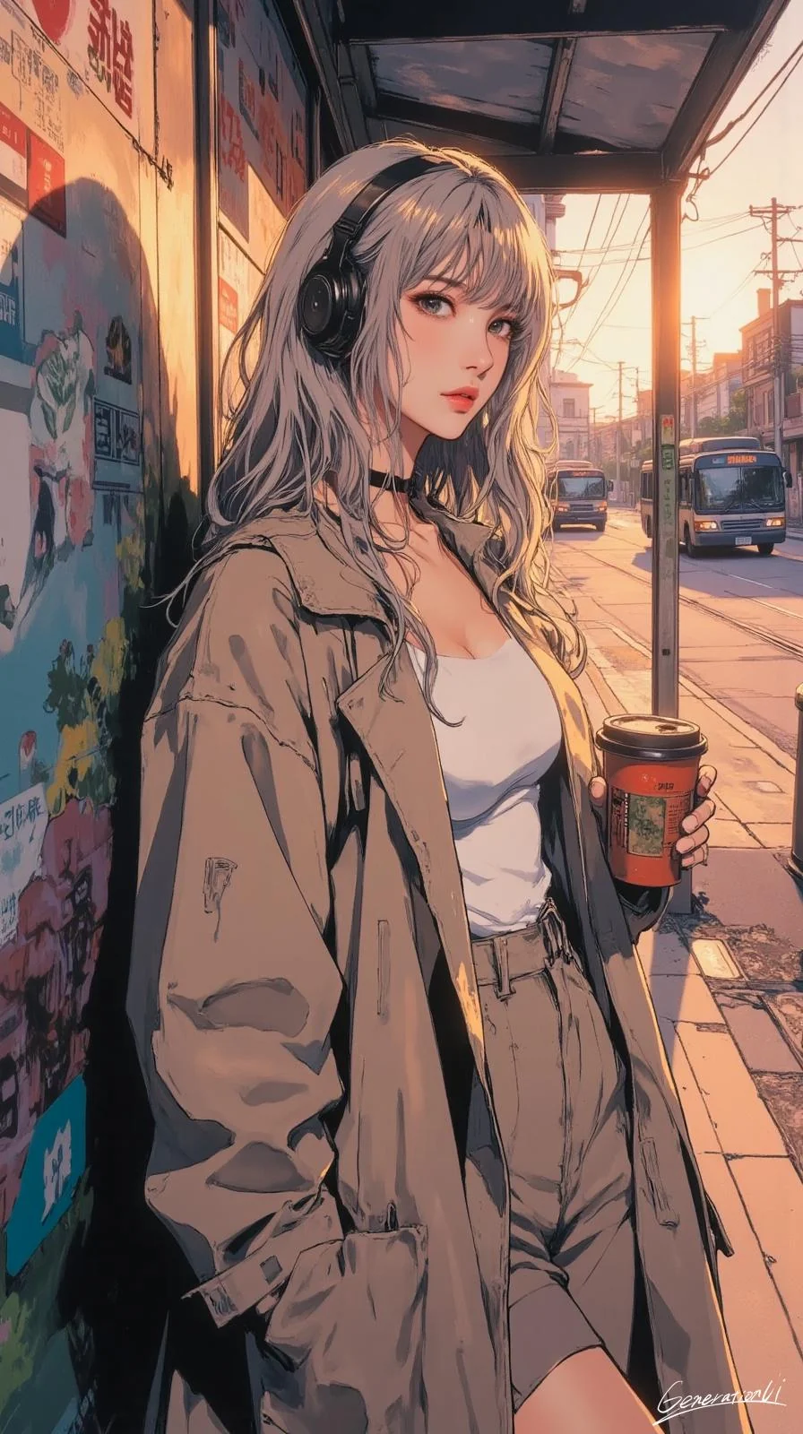 Waiting for the Bus / Phone Wallpaper Archives picture 1 of 1