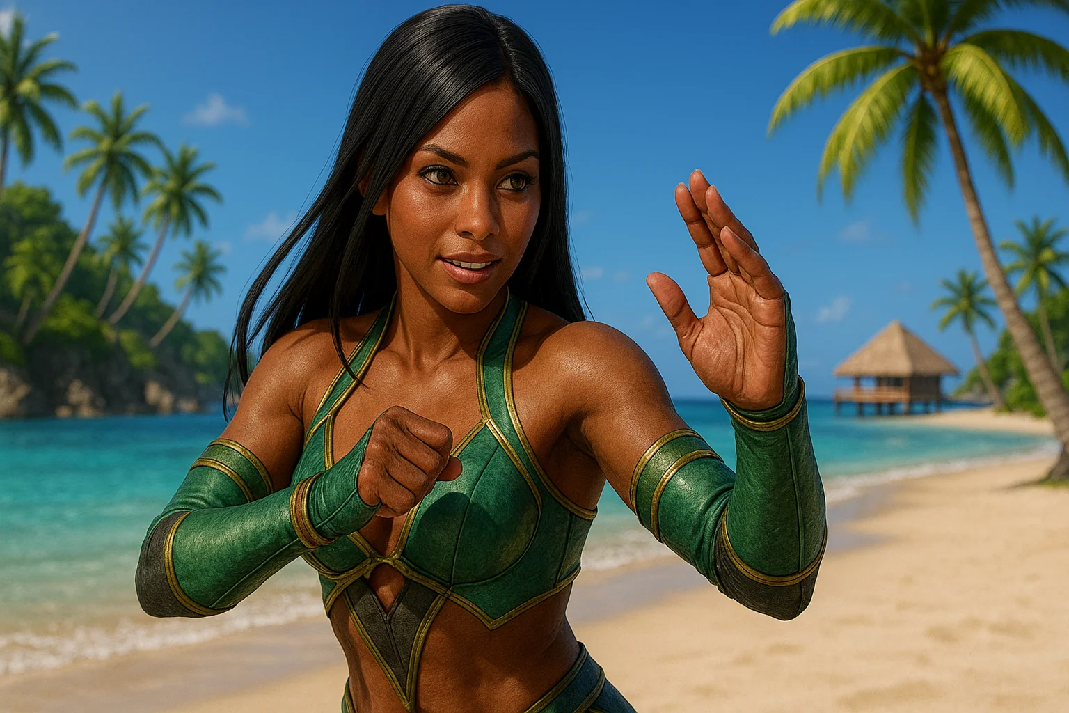 Female game character renders in the style of DoA Xtreme picture 3 of 3