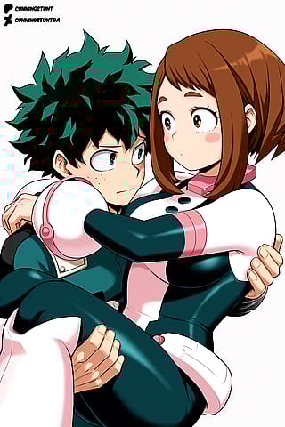 Ochako and Midoriya, MHA'