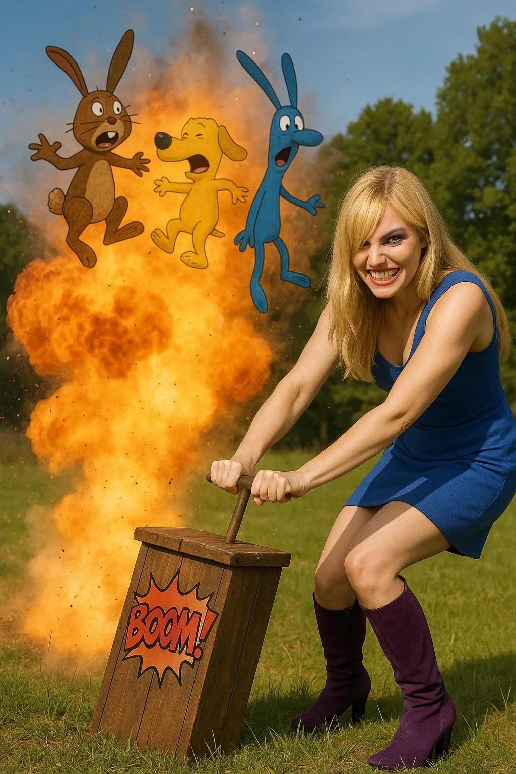 Ms. Ma’am Massage, House Cannon, Anvil Dummy and Explosion Scenes In Various Styles [Galaxy AI]. picture 2 of 20