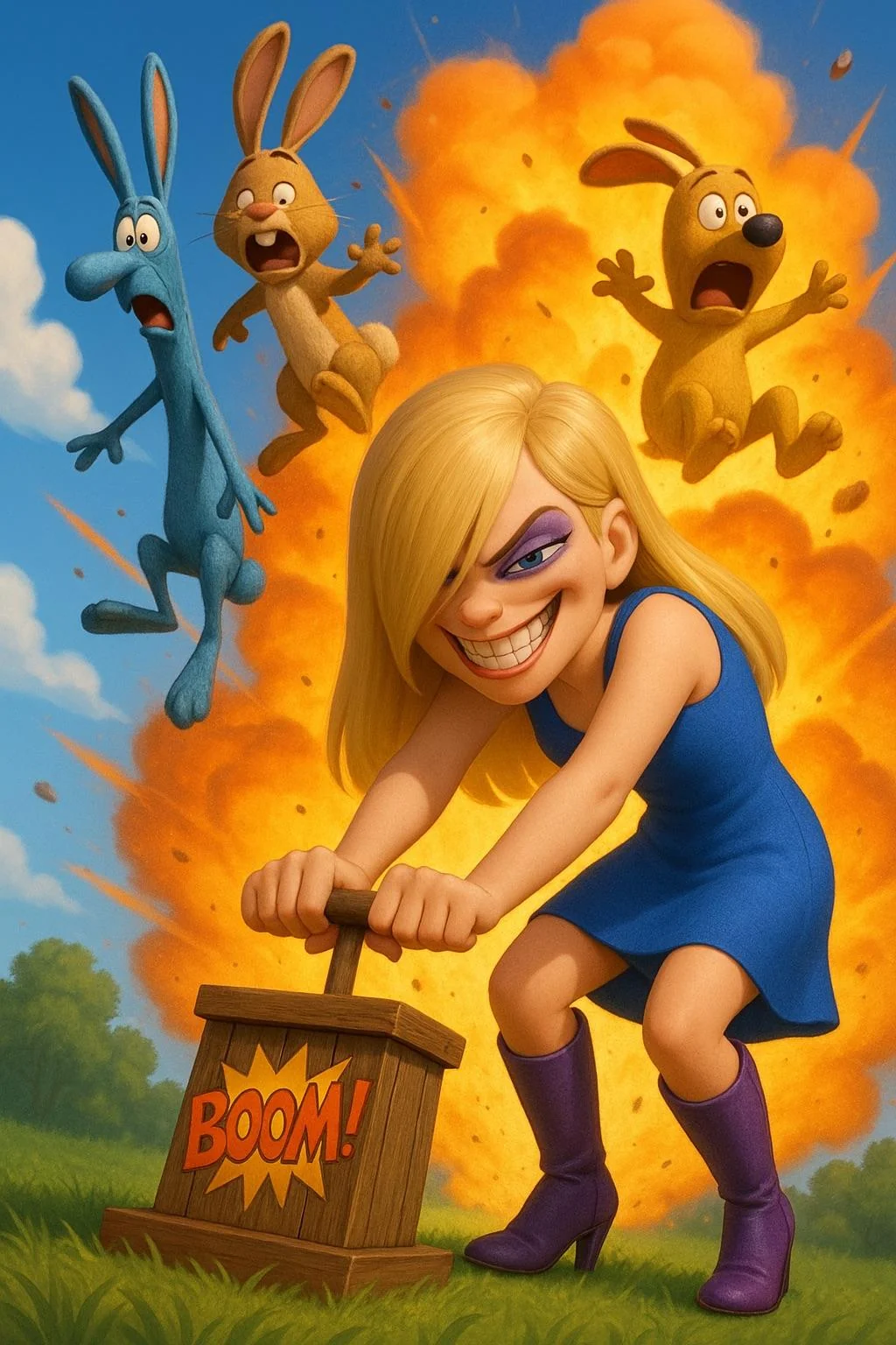 Ms. Ma’am Massage, House Cannon, Anvil Dummy and Explosion Scenes In Various Styles [Galaxy AI]. picture 8 of 20