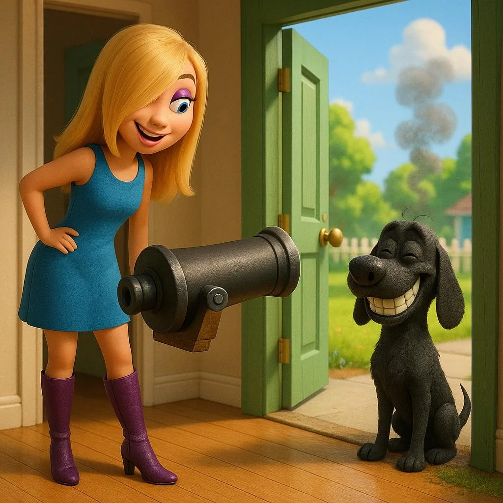Ms. Ma’am Massage, House Cannon, Anvil Dummy and Explosion Scenes In Various Styles [Galaxy AI]. picture 9 of 20