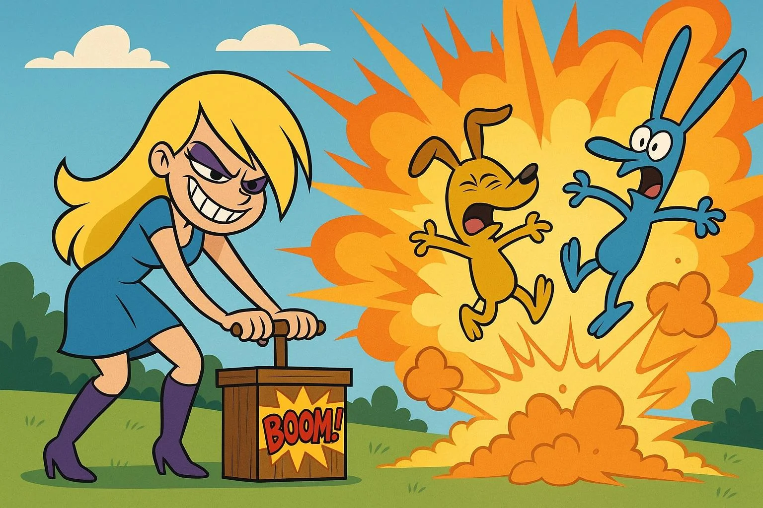 Ms. Ma’am Massage, House Cannon, Anvil Dummy and Explosion Scenes In Various Styles [Galaxy AI]. picture 13 of 20