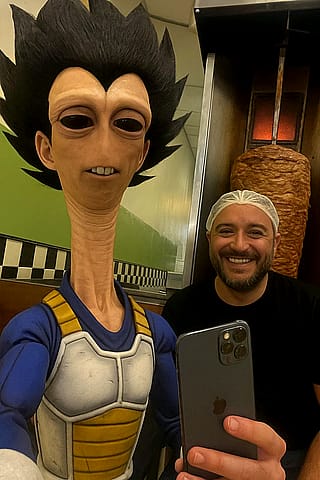Deformed Vegeta and shawarma'