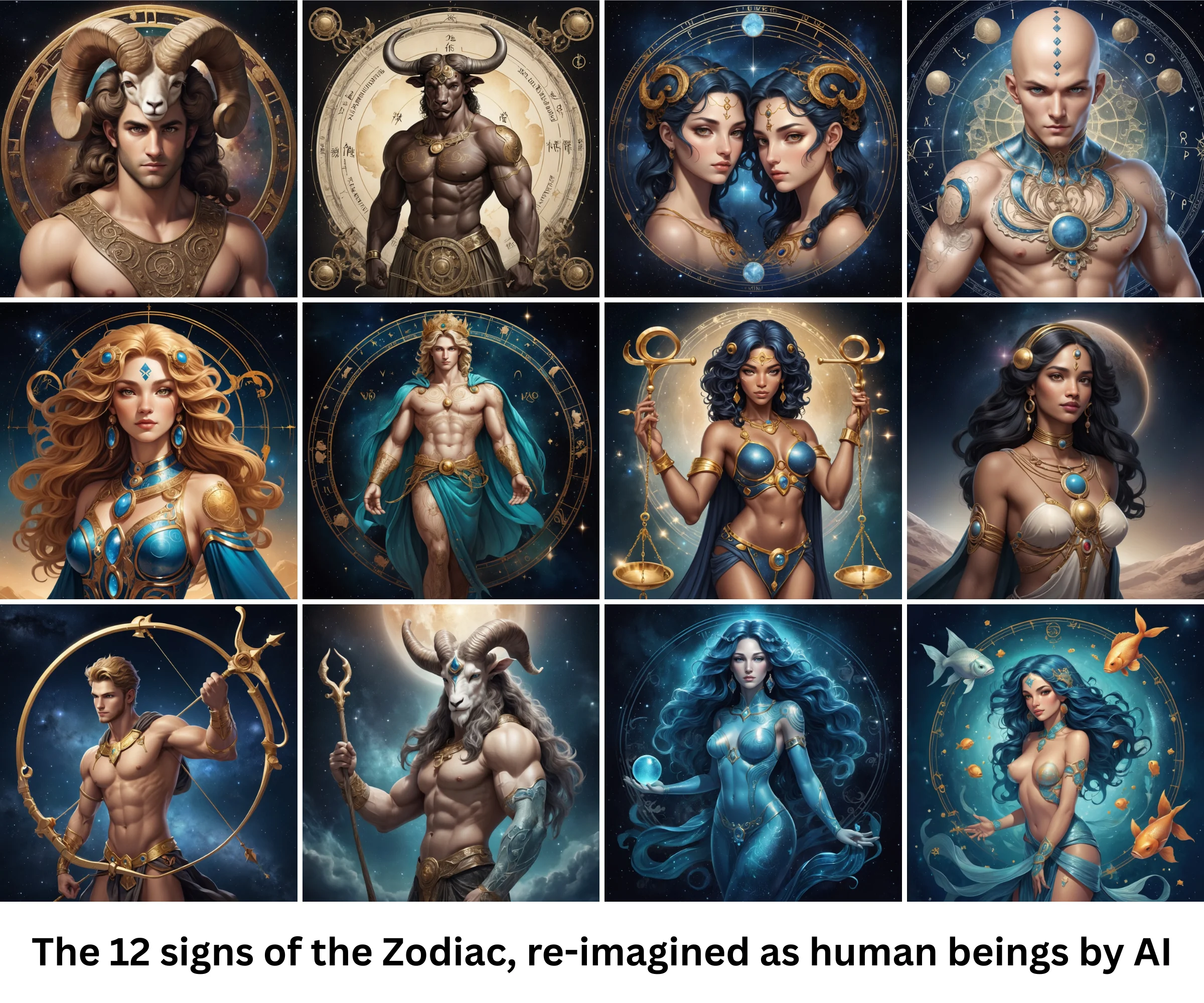 The 12 signs of the Zodiac, re-imagined as human beings by AI picture 1 of 1