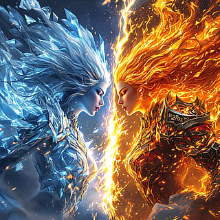 A battle of ice and fire'