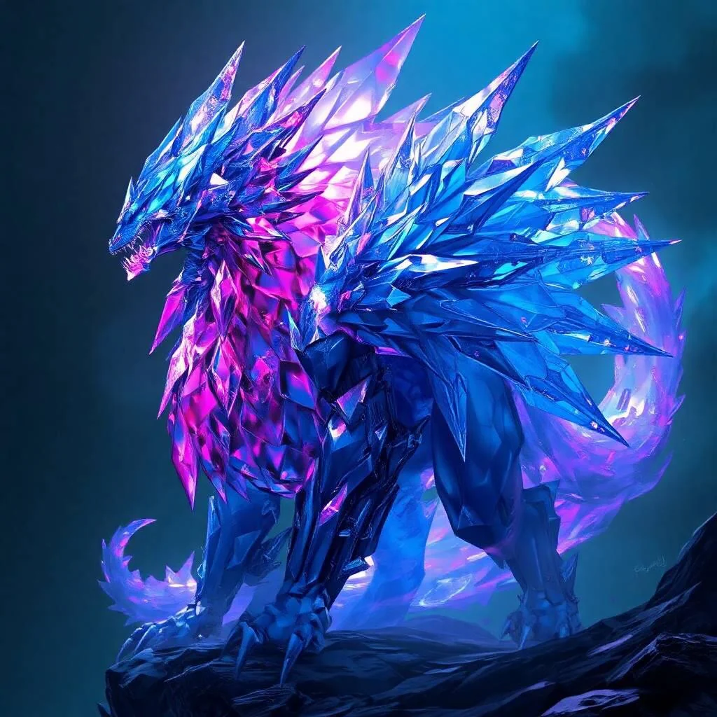 Crystal-Formed Beast - AI generated picture 1 of 1
