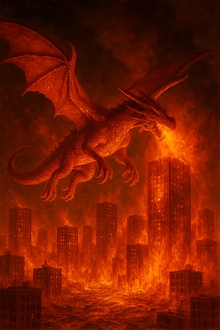 Inferno from above'