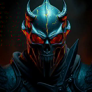 Cursed Knight - AI generated image'