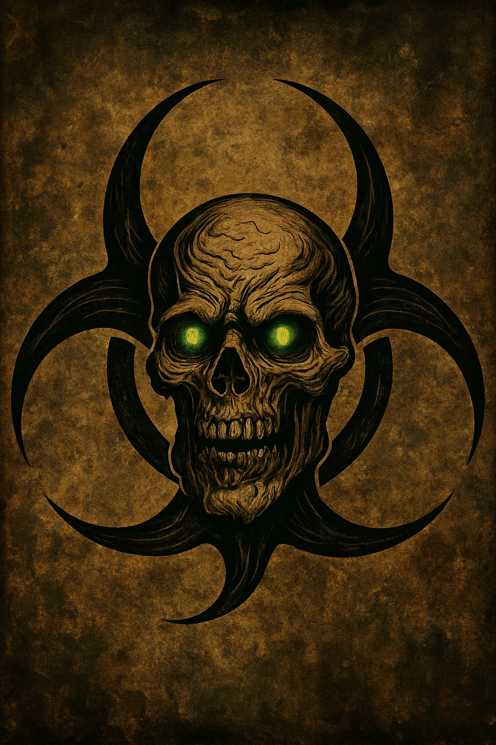 AI-Generated Biohazard skull I had ChatGPT create for me a while back! picture 1 of 1