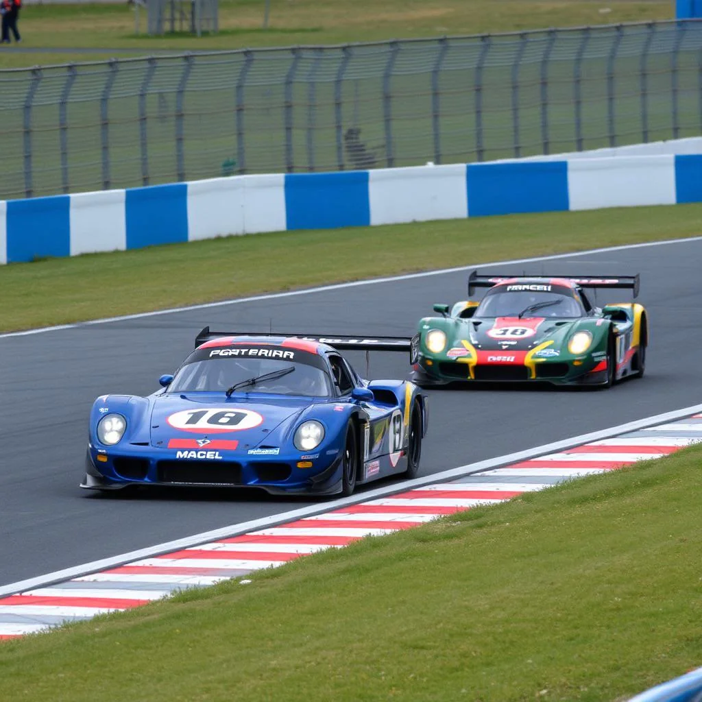 Photorealistic race cars racing picture 1 of 1