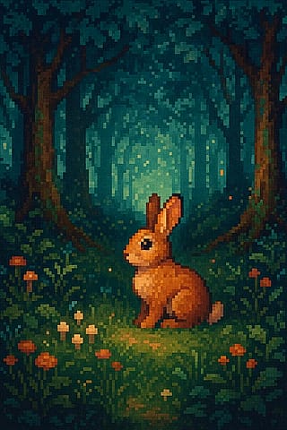 Pixel Art Rabbits'