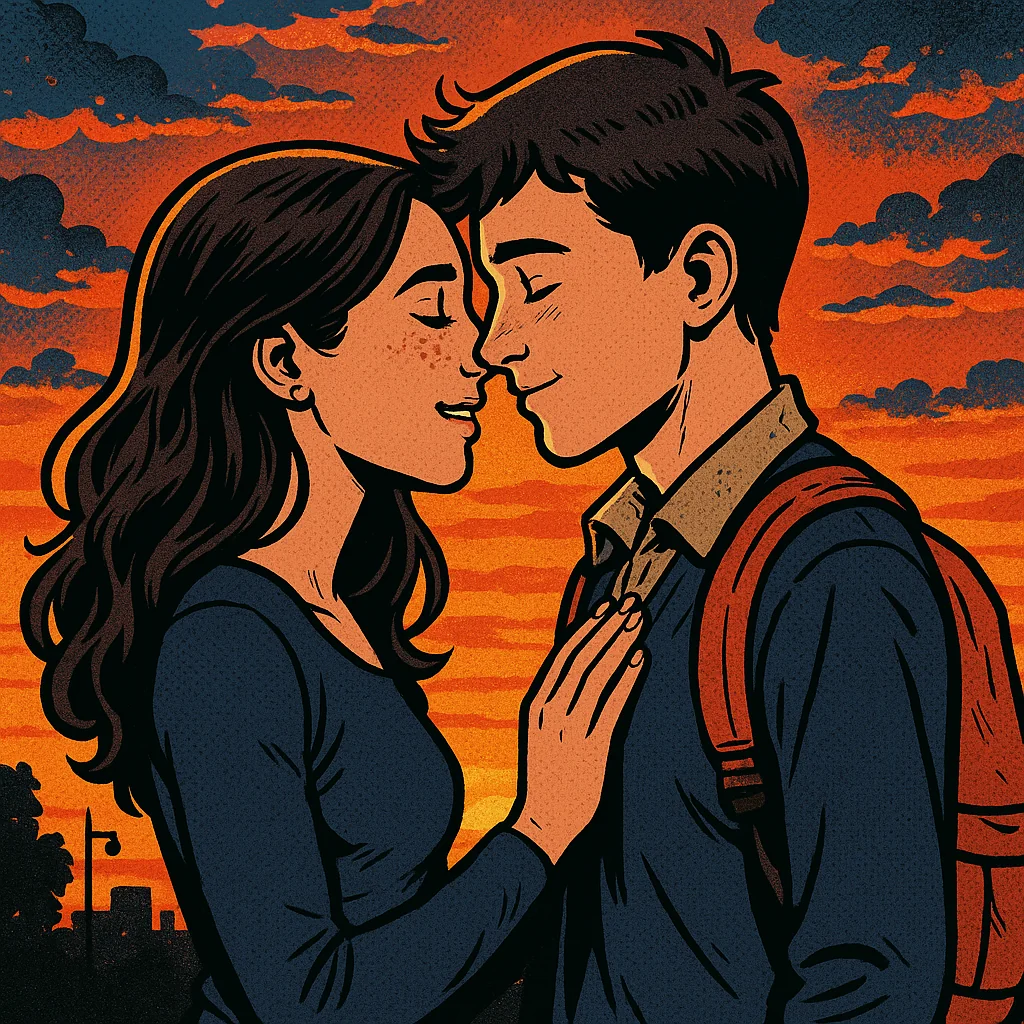 Young love in the sunset picture 2 of 2