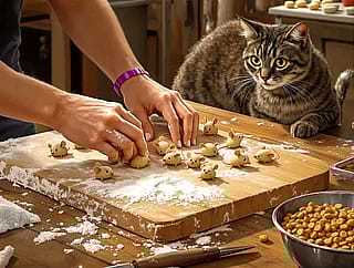 The Gourmet Cat’s Disapproval'