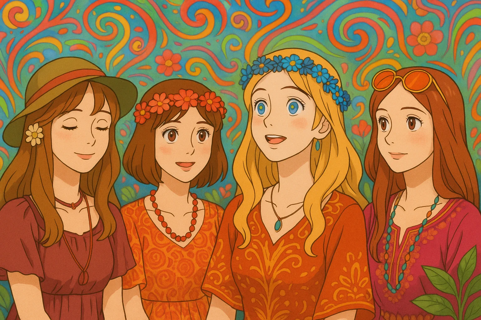 Hippie girls LSD trip picture 3 of 7