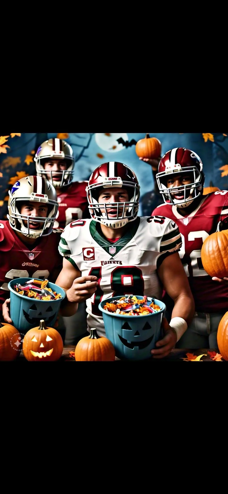 Football players in autumn picture 3 of 6