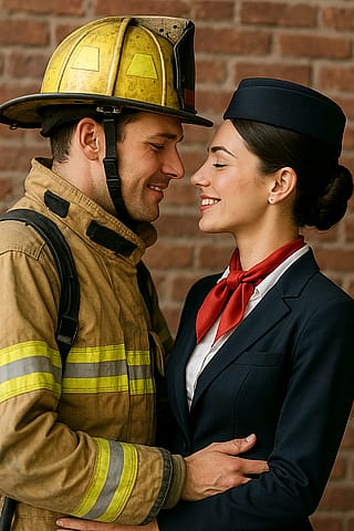 Firefighter x flight attendant'