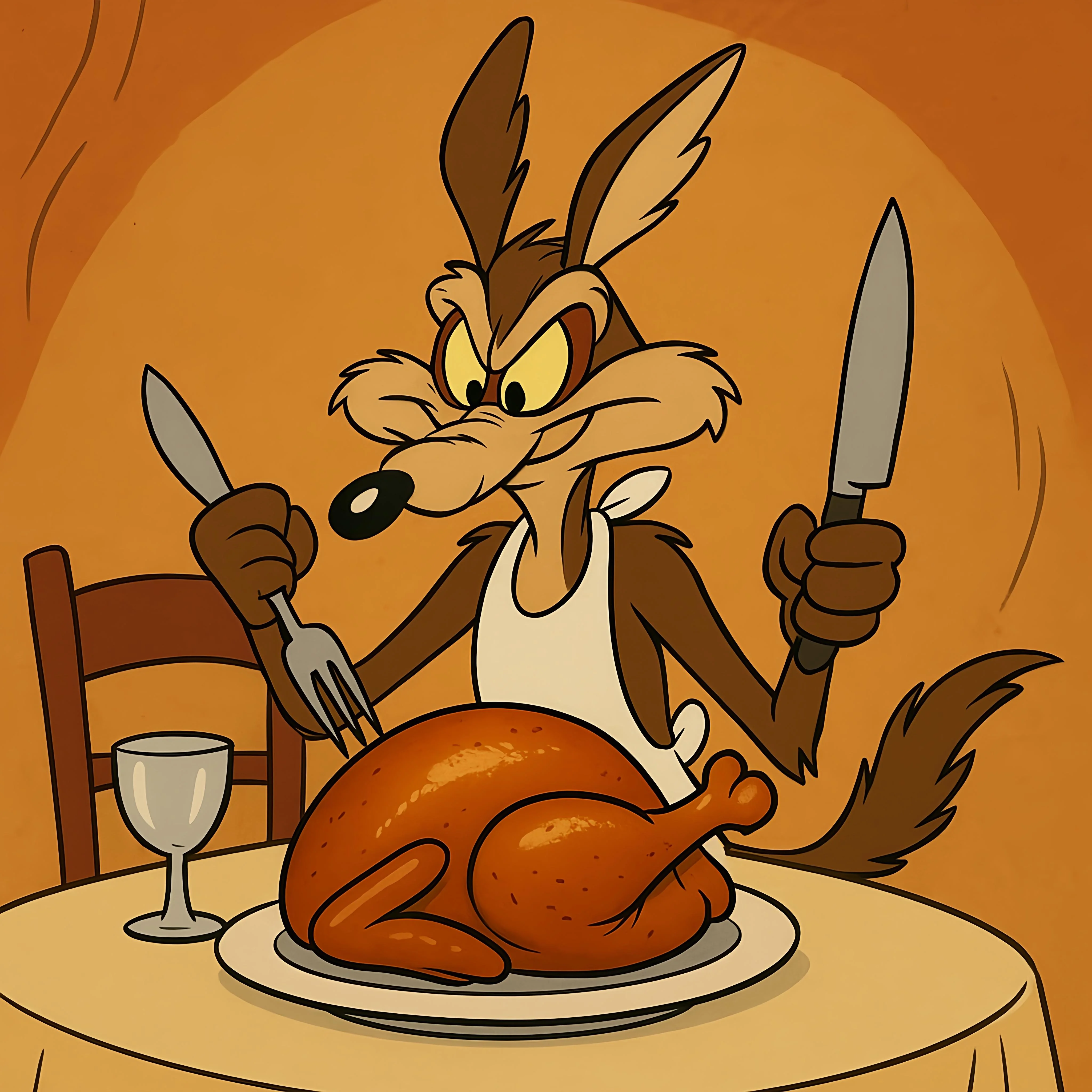 A coyote eating his dinner picture 1 of 1