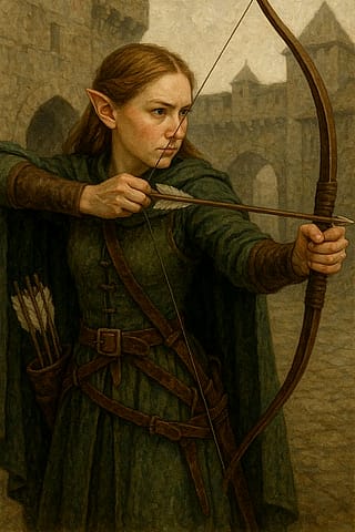 Elf in battle'