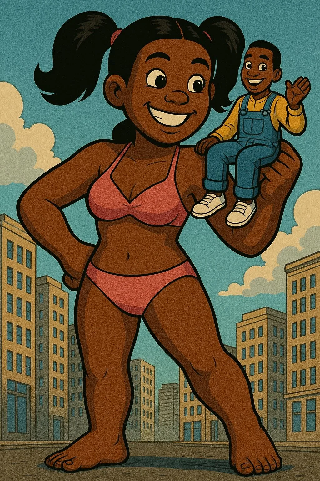Comic Book Pixar Crush And Ms. Greenhair [Galaxy AI]. picture 1 of 7