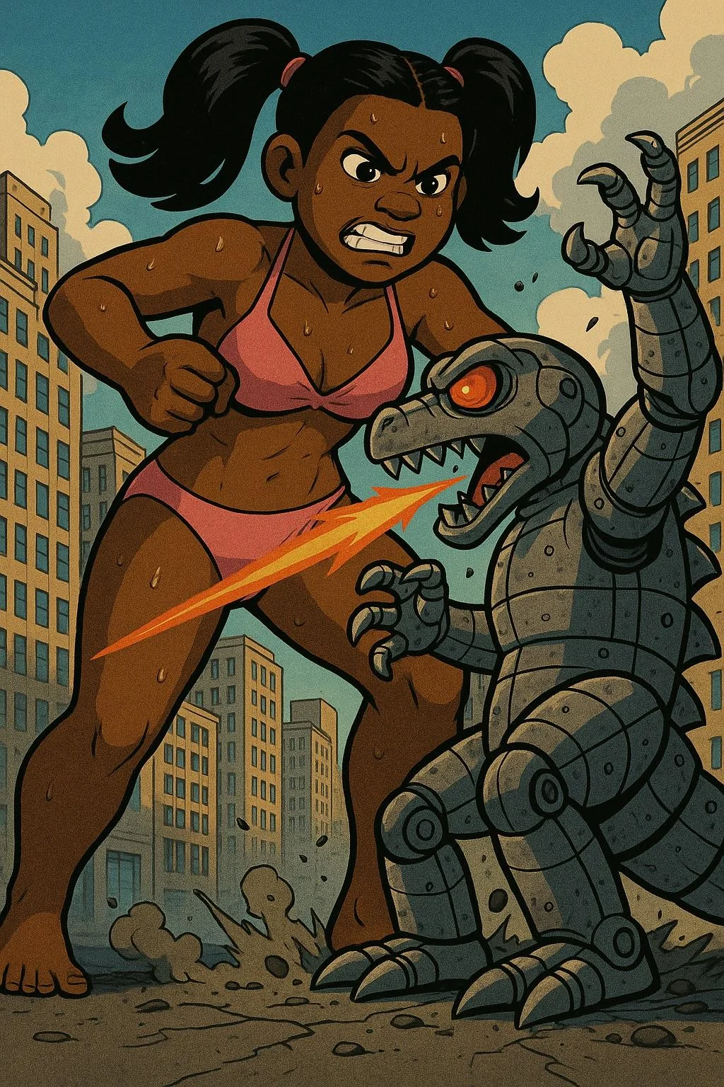 Comic Book Pixar Crush And Ms. Greenhair [Galaxy AI]. picture 2 of 7