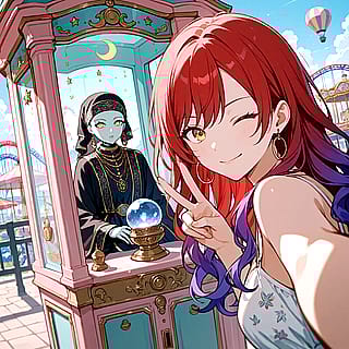 Selfie with a Fortune Teller!!'