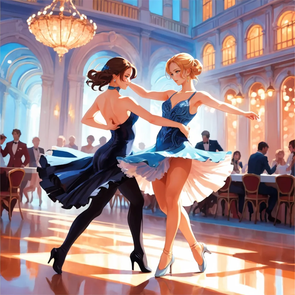 Two girls dancing tango picture 1 of 1