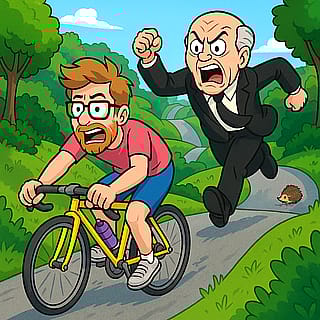 Jack Chick chasing Adam Conover?'