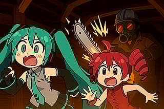 I like putting miku in different predicaments'