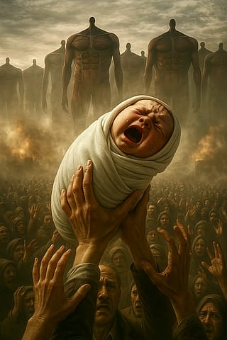 Attack on Titan manga panels transformed into photorealistic images with AI'