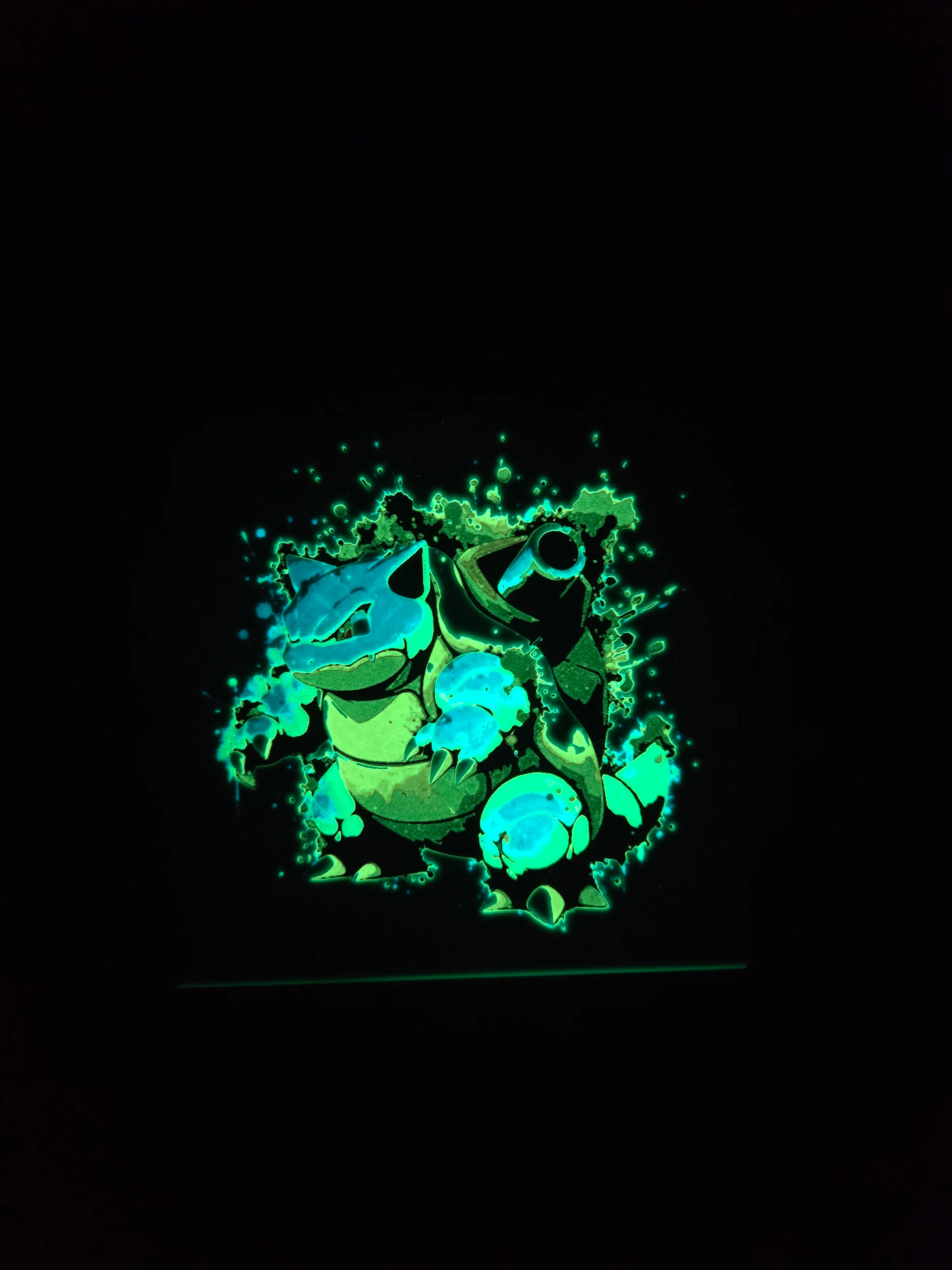 Blastoise design I 3D printed using Glow in the dark Filaments. picture 2 of 3