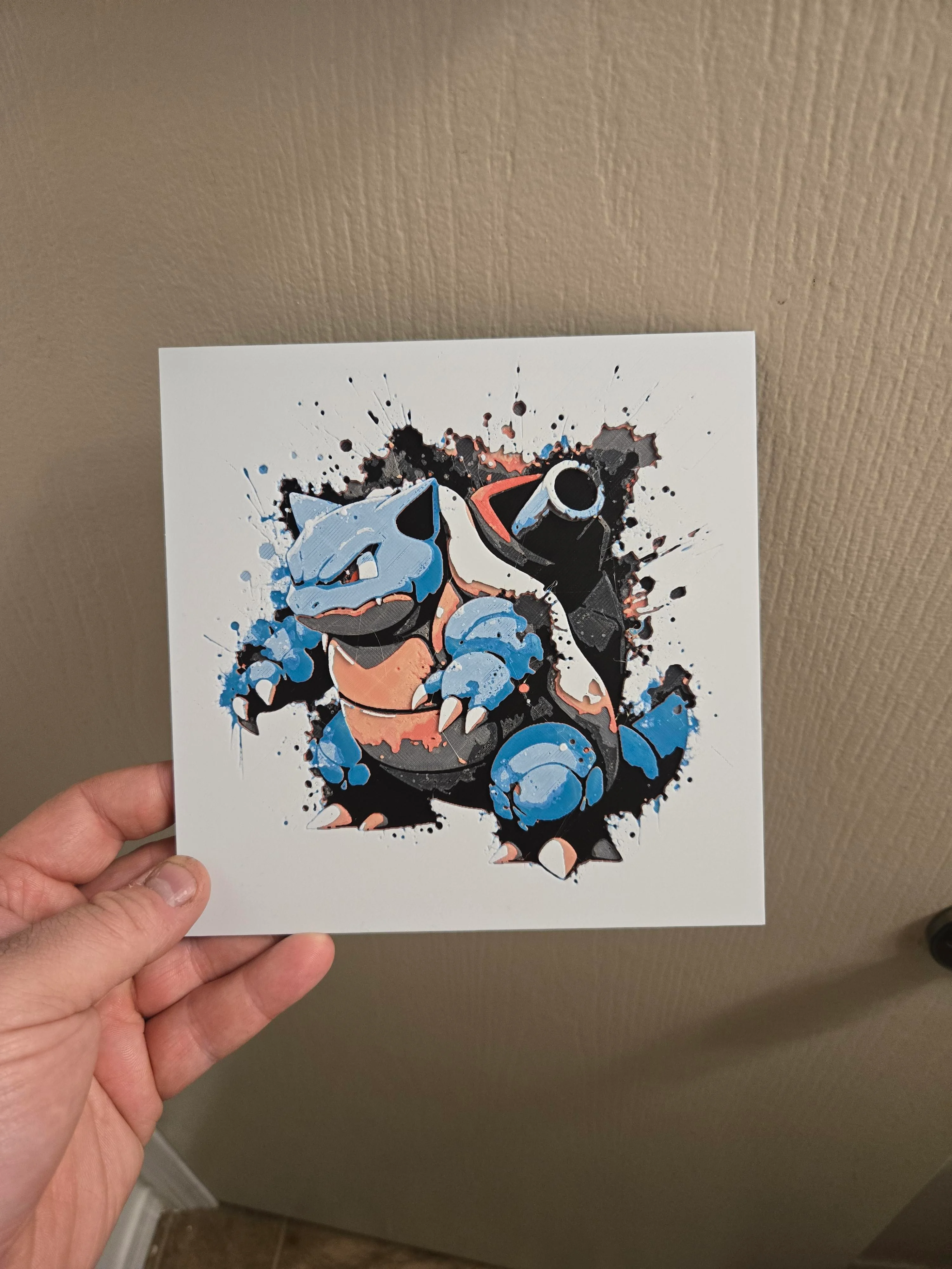 Blastoise design I 3D printed using Glow in the dark Filaments. picture 3 of 3