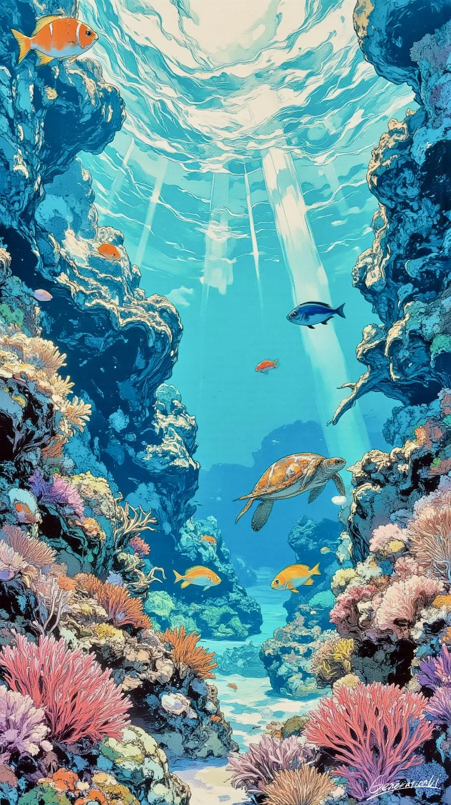 One Breath of Tropical Blue / Phone Wallpaper Archives picture 1 of 1