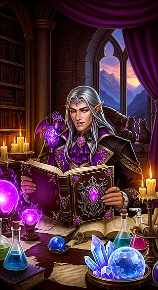 Wizard Elf in his study part 3'