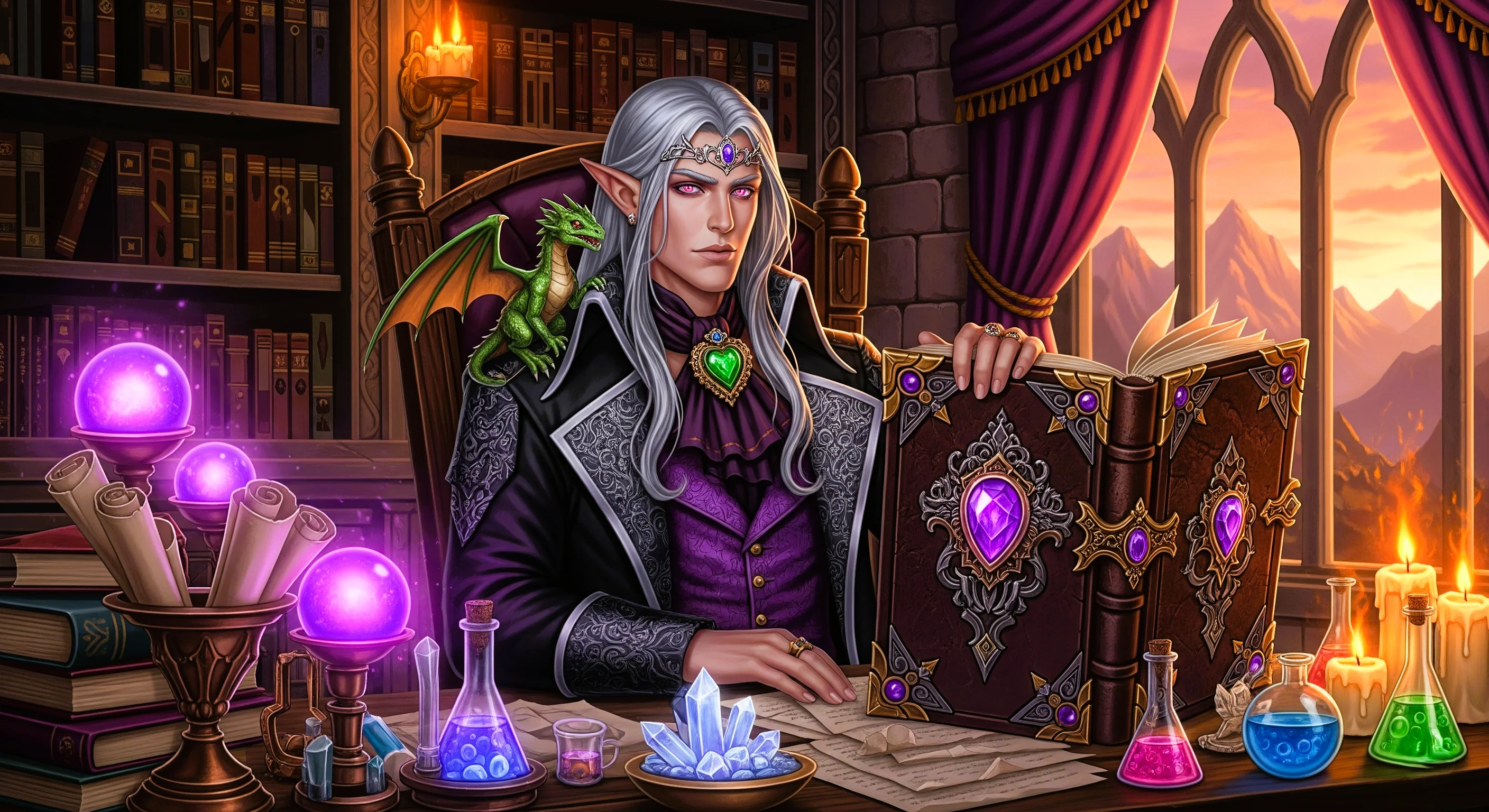 Wizard Elf in his Study part 1 picture 4 of 5