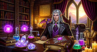 Wizard Elf in his study part 2'