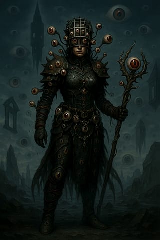 Infernal Character Design Studies in Surreal Dark Fantasy'
