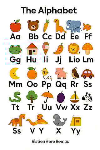 This was the alphabet poster I got from ChatGPT'