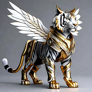 The Golden winged White Tiger'